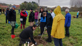 V Borku vysadili za pomoci Nadace ČEZ park z ovocných stromů